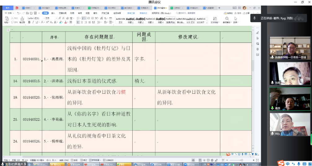 选题审核日本文化会议截屏